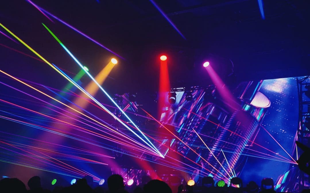 laser show concert music festival stage